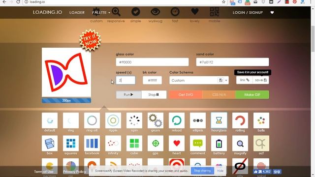 How to create free online loading gif and SVG files from loading.io site (ENGLISH) смотреть онлайн