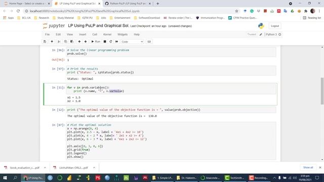 Linear Programming Problem and Graphical Solution Using Python Pulp (English) смотреть онлайн