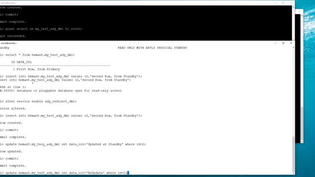ADG DML Redirection and Locking and Timeouts смотреть онлайн