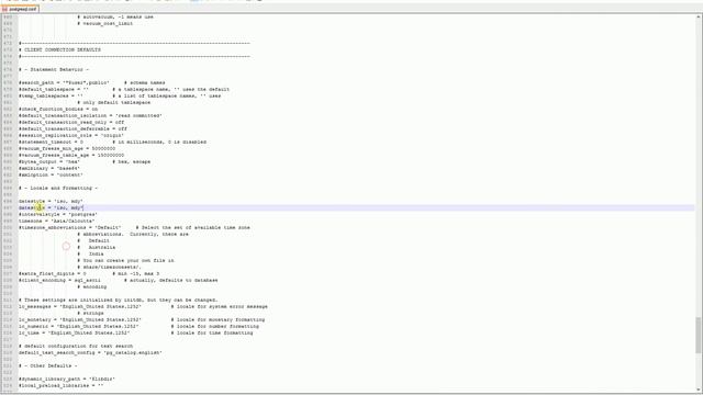 PostgreSQL - Change datestyle/dateformat to Date/Month/Year (DDMMYYYY) in configuration file смотреть онлайн