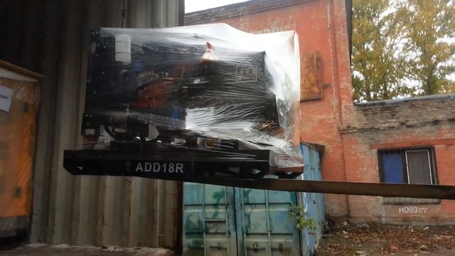 Разгрузка контейнера с дизель генераторами ADD Power смотреть онлайн