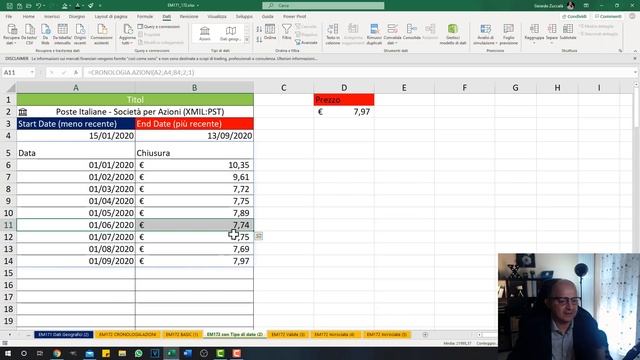 EM172 Funzione CRONOLOGIA.AZIONI (5 Esempi) Vediamo Un Cambio Epocale In  Excel Con Tecnologia FNV