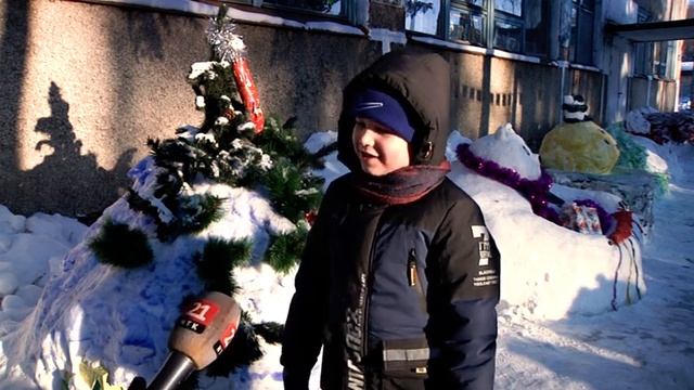 В преддверии Нового года ребята 15 детсада Биробиджана украсили территорию ледовыми скульптурами смотреть онлайн