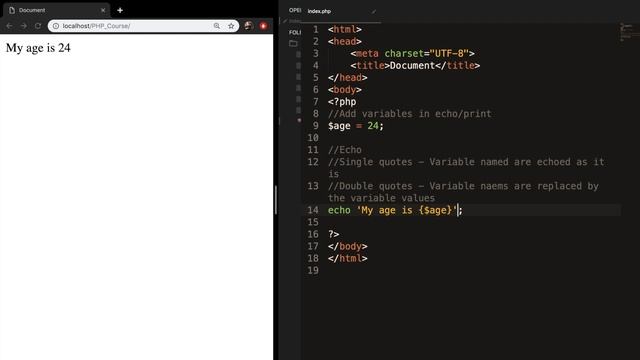 Variables in Echo and Print | PHP for beginners | Learn PHP | PHP Programming | Learn PHP in 2020 смотреть онлайн
