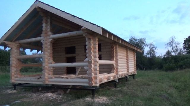 Сруб Бани 6.0х9.0м. с Лофтом, фронтонами, террасой из бревна и крышей "Загорицы". Цена в СПб 559.25 смотреть онлайн