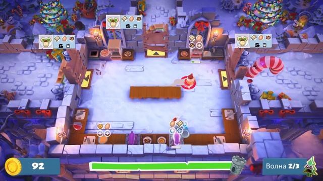 Overcooked 2 Зимняя сказка Уровень 1-2 2 игрока. Co-op смотреть онлайн