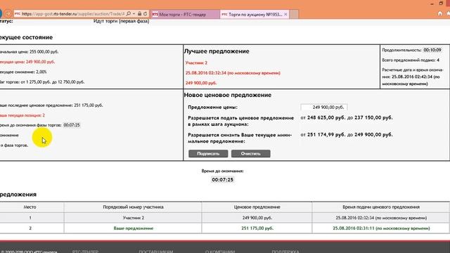 Торги на ЭТП РТС-тендер. смотреть онлайн