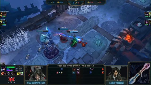 All Star 2018 | Day 1 | Charity 2v2 : Reubenmaster & Seiya vs Luo Yunxi & Rookie смотреть онлайн