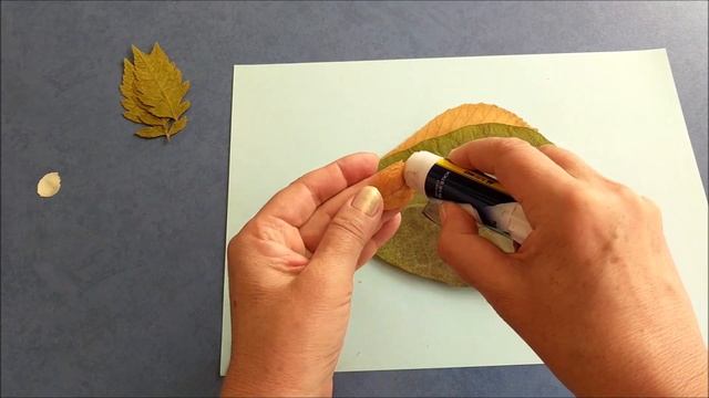 Поделка из осенних листьев для школы - Рыбка | Autumn leaf craft смотреть онлайн