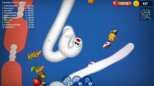 Worms Zone a Slithery Snake - WormsZone.io - Fast Game Play - #1 Worm Highest Score - Striker WhizZ смотреть онлайн