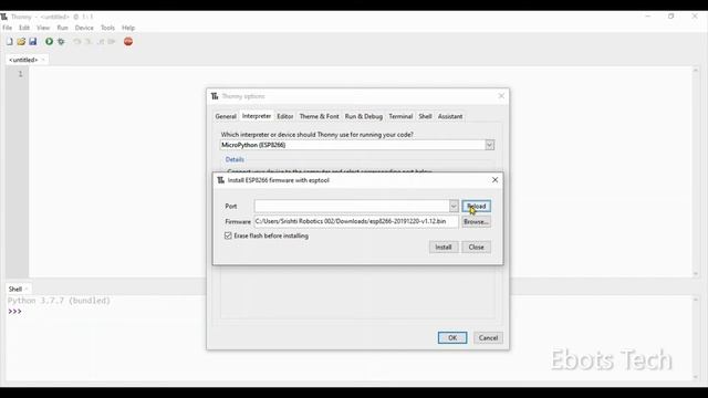How to install MicroPython firmware with Thonny and NodMCU смотреть онлайн