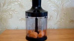 Измельчение морквы блендером