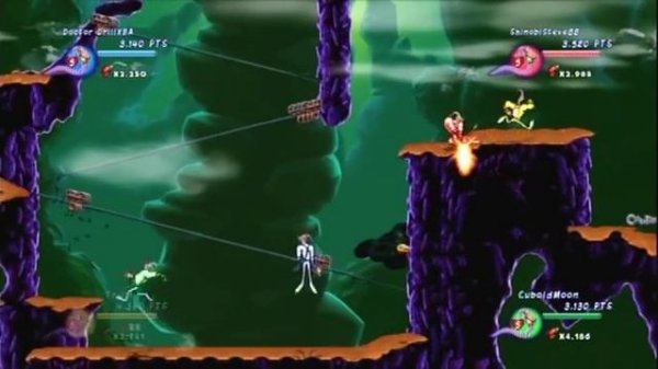 Earthworm Jim HD 4 Player Co Op Gameplay