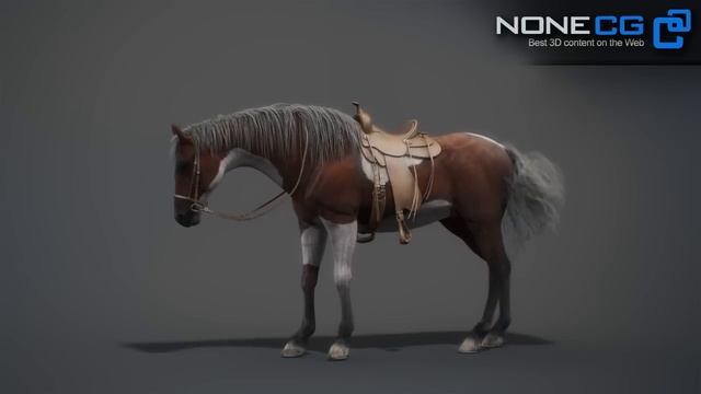 Animated Horse 3D Model By NoneCG