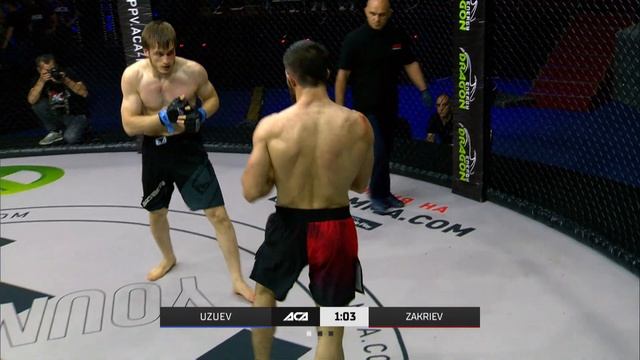 Бибулат Узуев vs. Автурхан Закриев | Bibulat Uzuev vs. Avturkhan Zakriev | ACA YE 38 смотреть онлайн