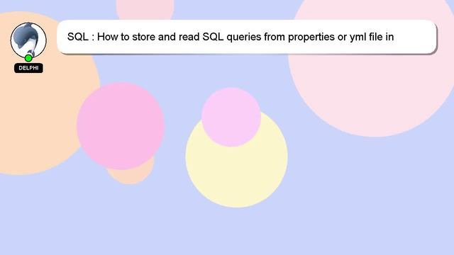 SQL : How to store and read SQL queries from properties or yml file in spring boot jdbc repository? смотреть онлайн