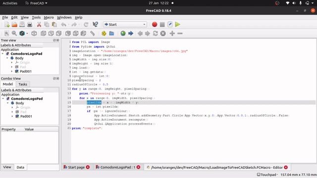 FreeCAD: Image mask to Pattern using Python. Commodore C64 Braille, hole, indentation, ventilation смотреть онлайн