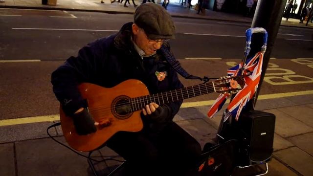 Street Artist Flamenco Guitar Busking (Oxford Street, London, 2017-10-24) смотреть онлайн
