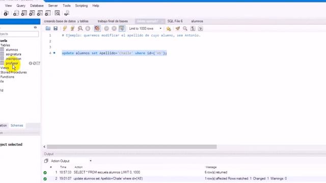 Como utilizar Update en MYSQL WORKBENCH смотреть онлайн