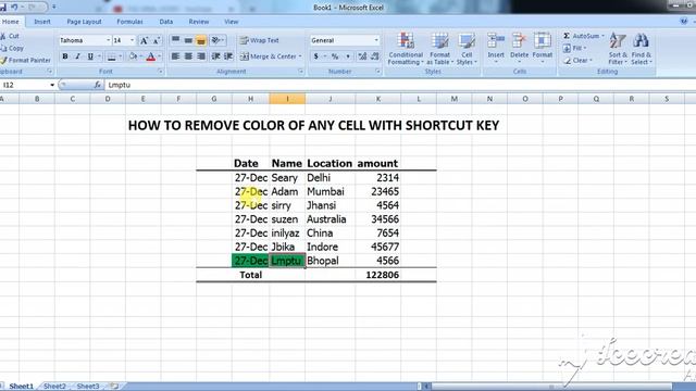 Excel Shortcut key | Remove cell color in Excel with shortcut key | important useful shortcut keys смотреть онлайн