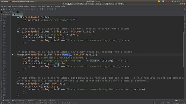 Basic WebSocket server using Ballerina смотреть онлайн