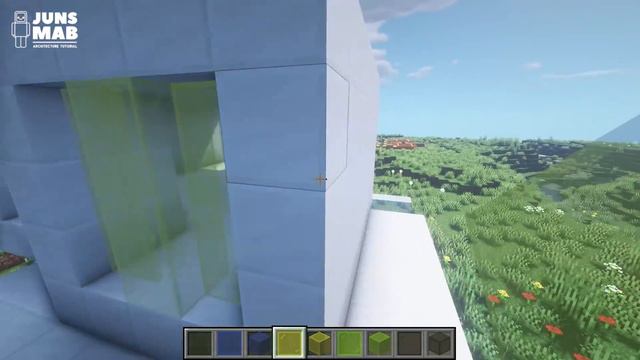 Minecraft tutorial - - How to build a cube house in minecraft ( Modern house ) смотреть онлайн