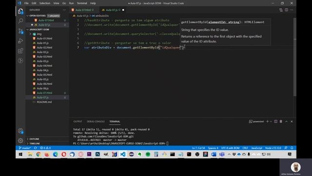 Aula 07 - JavaScript Manipulando o DOM - hasAttribute, getAttribute e setAttribute. смотреть онлайн