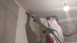 Выравнивание шпатлевкой стены из ПГП пазогребневых плит с малярной сеткой своими руками снято видео