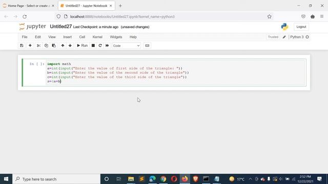 Python Program to Find the Area of a Triangle Given All Three Sides смотреть онлайн