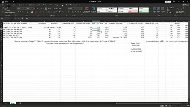 Детальный тест по разгону I7 10700K Stock Vs Oc 4.7 -5.1Ghz! В CPU Z, Cinebench R 23 + статистика!
