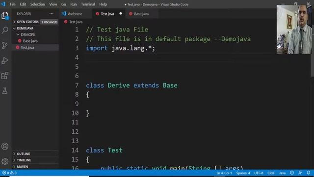 Java Session Lecture on Creating Package Importing classes using VS-Code Explained By Sushil. смотреть онлайн