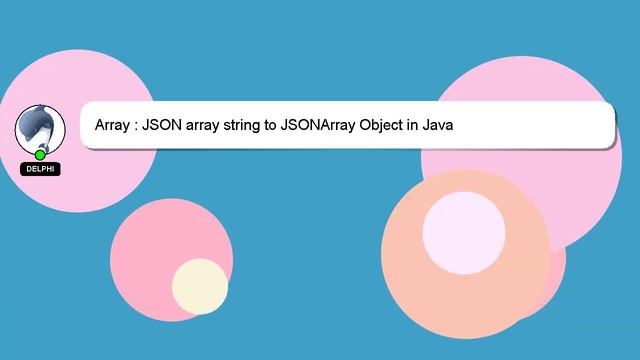 Array : JSON array string to JSONArray Object in Java смотреть онлайн