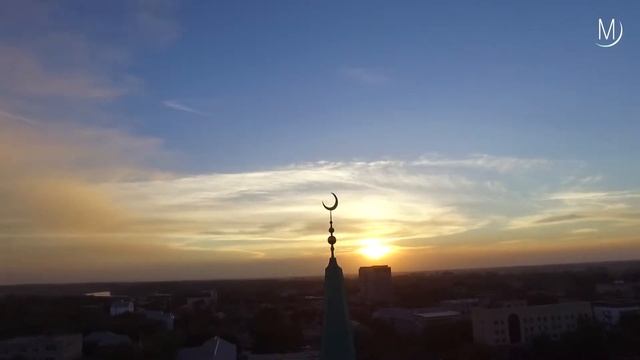 Красивый полет над мечетью Ақмешіт, г Павлодар | Красивый нашид [fullhd] смотреть онлайн