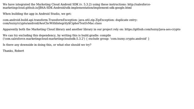 Salesforce: Duplicate entry AesCbcWithIntegrity$CipherTextIvMac.class смотреть онлайн