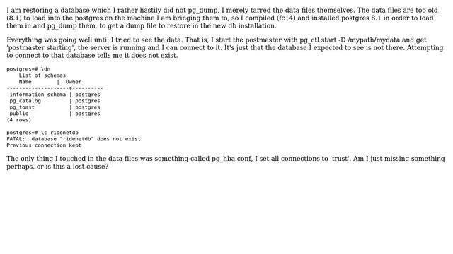 DevOps & SysAdmins: postgres restore from data files - no data showing up (2 Solutions!!) смотреть онлайн