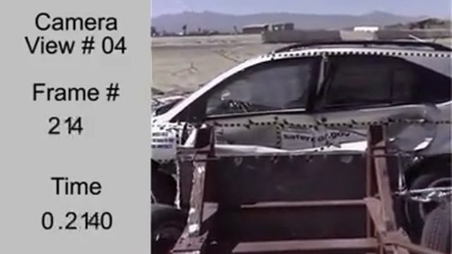 Краш-тест - Lexus RX350 2008 (Side Impact NHTSA) смотреть онлайн