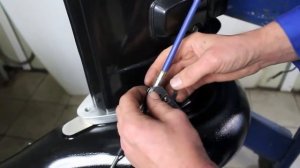 Suzuki DT40  Подключение тросов ДУ к водометной насадке