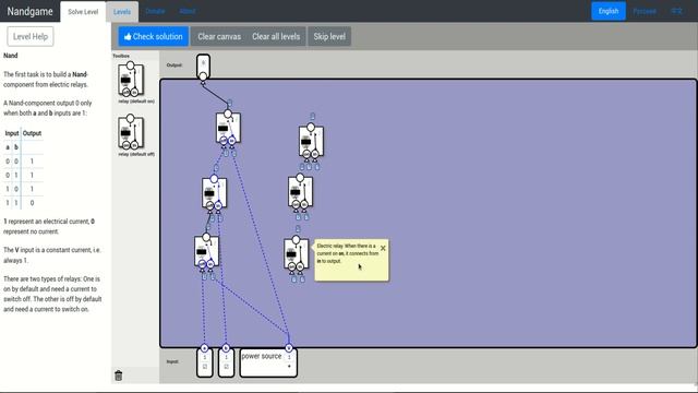 NANDGAME  - NAND GATE - 3 Ways To Create NAND Gate With Relays
