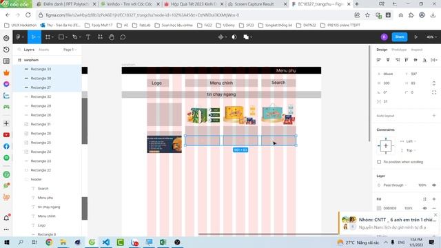 Figma - thiết kế wireframe layout website và tạo liên kết trang - prototype смотреть онлайн