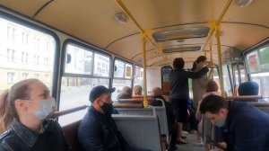 Архангельск. Travel 4K in the PAZ-32054 bus. ПАЗ-32054. 乘坐 PAZ-32054 巴士。