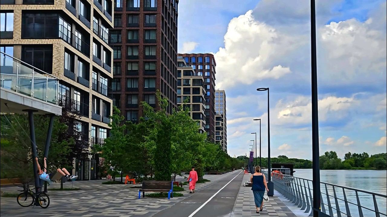 Летняя прогулка по ЖК Ривер Парк Коломенское смотреть онлайн