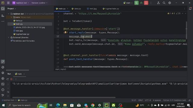 pyTelegramBotAPI da Telegram kanal uchun bot yozamiz! 1-qism смотреть онлайн