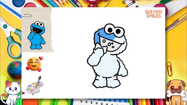 How to Draw | You Will Learn How to Draw Cookie Monster | Step by Step Drawing Tutorials for kids смотреть онлайн