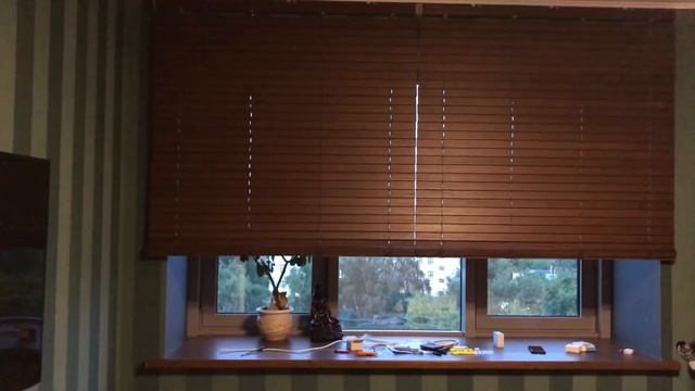 Деревянные Жалюзи с электроприводом смотреть онлайн
