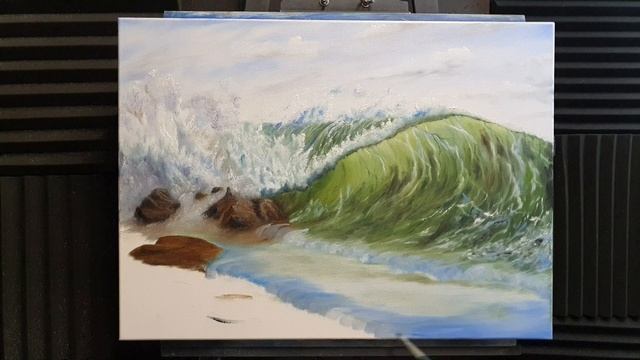 Seascape Wet On Wet Painting Tutorial /  Waves  #howtopaint #paintingtutorial