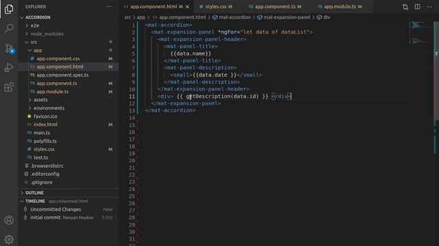 Angular Material accordion with dependent data смотреть онлайн