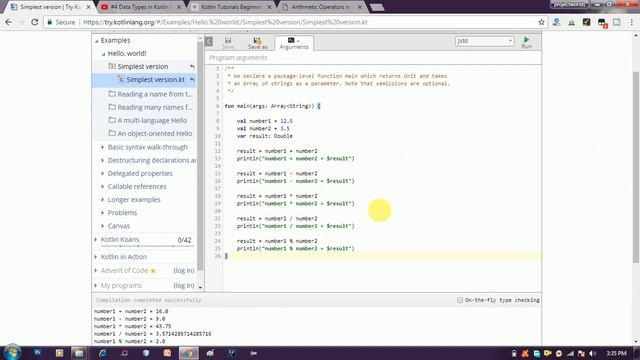 Kotlin Tutorial in Hindi | Arithmetic Operators смотреть онлайн