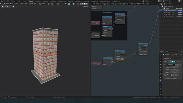 Blender: procedural buildings with geometry nodes fields | pt. 4 смотреть онлайн