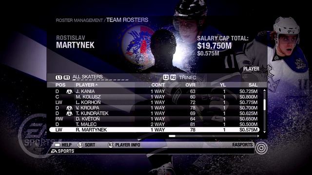 NHL 09 Trinec Overall Player Ratings смотреть онлайн