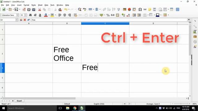 Ctrl + Enter : Wrap Text in Libre Office Calc смотреть онлайн